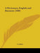 A Dictionary, English and Burmese (1849) by A. Judson