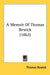 A Memoir Of Thomas Bewick (1862) by Thomas Bewick