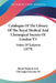Catalogue Of The Library Of The Royal Medical And Chirurgical Society Of London V3: Index Of Subjects (1879) by Royal Medical and Chirurgical Society of