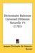 Dictionnaire Raisonne Universel D'Histoire Naturelle V5 (1791) by Jacques Christophe De Valmont-Bomare