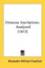 Etruscan Inscriptions: Analyzed (1872) by Alexander William Crawford