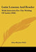 Latin Lessons And Reader: With Exercises For The Writing Of Latin (1856) by Allen Hayden Weld