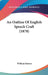An Outline Of English Speech Craft (1878) by William Barnes