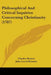 Philosophical And Critical Inquiries Concerning Christianity (1787) by Charles Bonnet, John Lewis Boissier