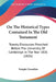 On The Historical Types Contained In The Old Testament: Twenty Discourses Preached Before The University Of Cambridge In The Year 1826 (1826) by Temple Chevallier