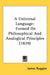 A Universal Language: Formed On Philosophical And Analogical Principles (1829) by James Ruggles
