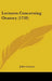 Lectures Concerning Oratory (1759) by John Lawson
