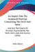 An Inquiry Into The Scriptural Doctrine Concerning The Devil And Satan: And Into The Extent Of Duration Expressed By The Terms Olim, Aion, And Aionios by Walter Balfour