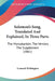 Solomon's Song, Translated And Explained, In Three Parts: The Manuduction, The Version, The Supplement (1861) by Leonard Withington