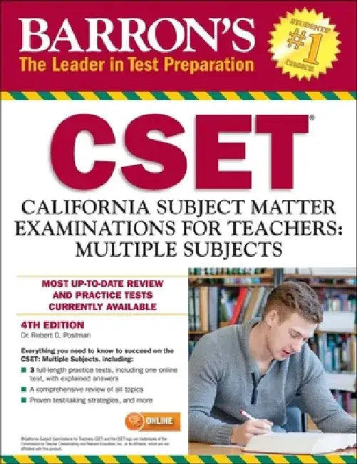 CSET: California Subject Matter Exams for Teachers: Multiple Subjects by Barron's Educational Series