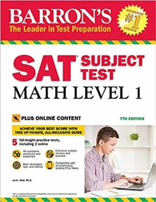 Barron's SAT Subject Test: Math Level 1, 7th Edition: With Bonus Online Tests by Green, Sharon Weiner