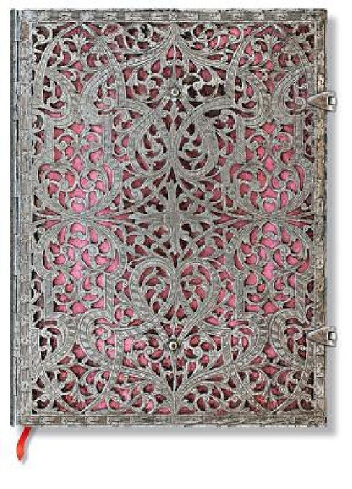 Blush Pink Ultra Lined Hardcover Journal, 240pg, 120gsm by Paperblanks (Silver Filigree Collection) by Paperblanks