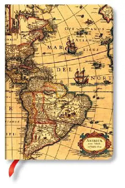 Western Hemisphere MIDI Lined Hardcover Journal, 176pg, 85gsm by Paperblanks (Early Cartography) by Paperblanks