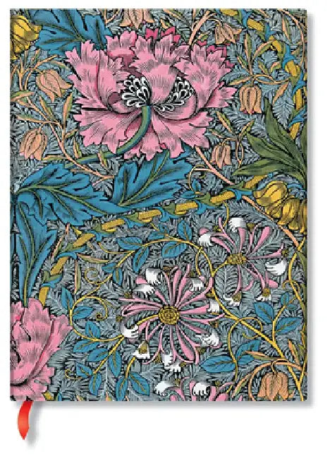 Morris Pink Honeysuckle Ultra Unlined Hardcover Journal, 144pg, 120gsm by Paperblanks (William Morris) by Paperblanks