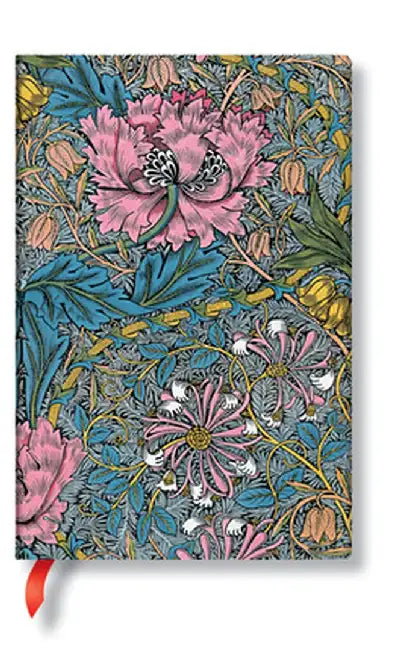 Morris Pink Honeysuckle Hardcover Journals Mini 176 Pg Lined William Morris by Paperblanks Journals Ltd
