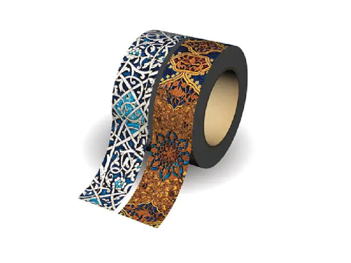 Paperblanks Granada Turquoise/Safavid Indigo Pack of 2 Rolls of Washi Tape by Paperblanks