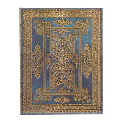 Paperblanks Blue Luxe Luxe Design Hardcover Journal Ultra Lined Elastic Band Closure 144 Pg 120 GSM by Paperblanks
