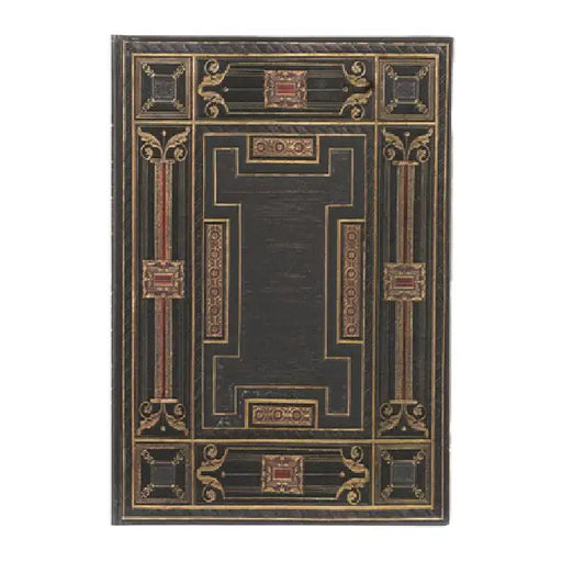 Paperblanks Onyx Asterales Hardcover Journal MIDI Lined Elastic Band Closure 144 Pg 120 GSM by Paperblanks