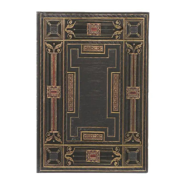 Paperblanks Onyx Asterales Hardcover Journal MIDI Lined Elastic Band Closure 144 Pg 120 GSM by Paperblanks