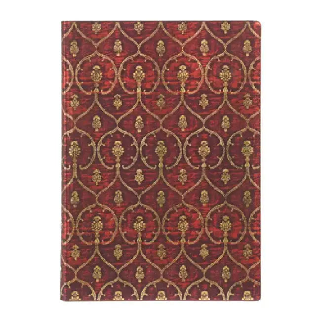 Red Velvet MIDI Unlined Softcover Journal, 176pg, 100gsm, Velvet Dalmatic Collection by Paperblanks (Red Velvet) by Paperblanks
