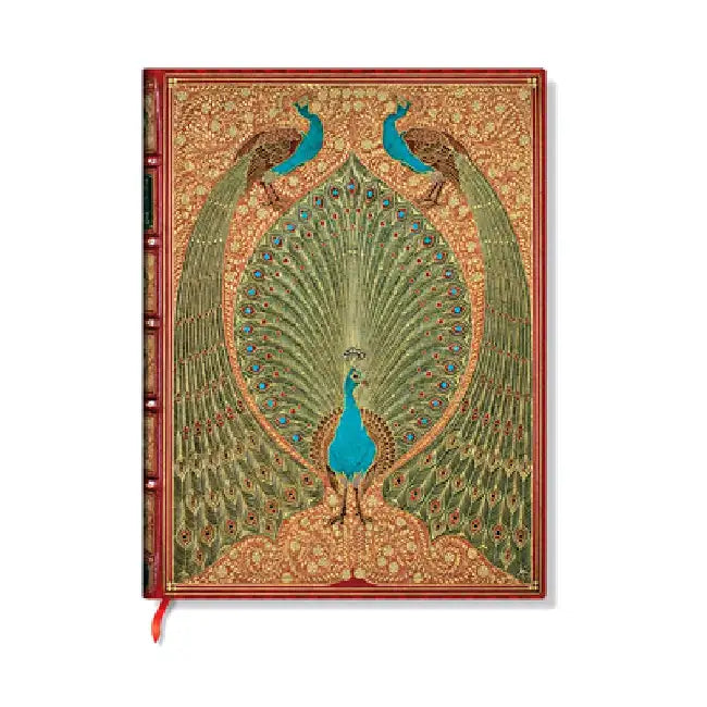Hafiz’s Peacocks (Sangorski & Sutcliffe) Mini Unlined Hardcover Journal (Elastic Band Closure) by Paperblanks