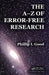 The A-Z Of Error-Free Research by Phillip I. Good
