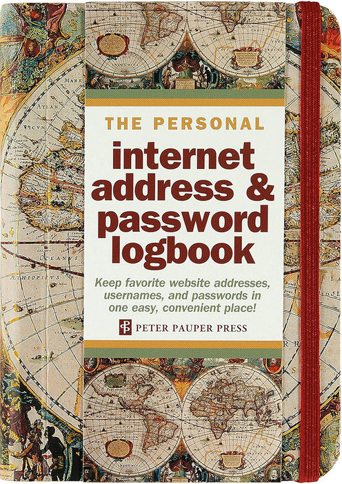 Old World Internet Address & Password Logbook