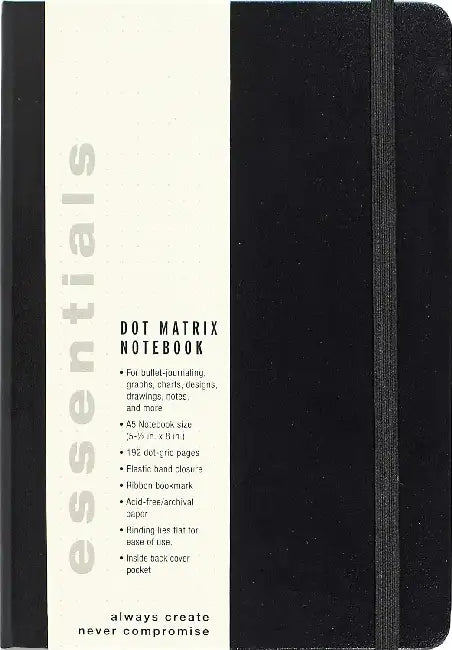 Essentials Large Black Dot Matrix by Inc Peter Pauper Press