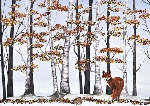 Fox and Birches Deluxe Boxed Holiday Cards (20 Cards, 21 Self-Sealing Envelopes) [With Envelope] by Linzi McGivern