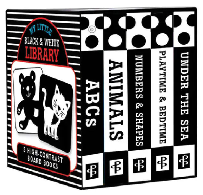 My Little Black and White Board Book Library - Set of 5 High Contrast Board Books