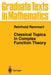 Classical Topics in Complex Function Theory by Reinhold Remmert