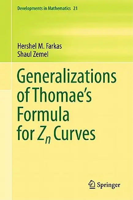 Generalizations of Thomae's Formula for Zn Curves by Hershel M. Farkas