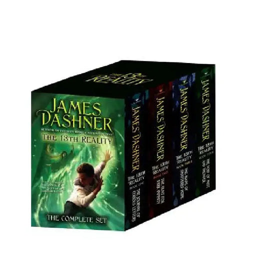 The 13th Reality the Complete Set (Boxed Set): The Journal of Curious Letters; The Hunt for Dark Infinity; The Blade of Shattered Hope; The Void of Mi by James Dashner