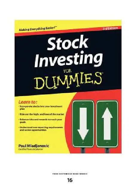 Stock Investing for Dummies (Large Print 16pt) by Paul Mladjenovic