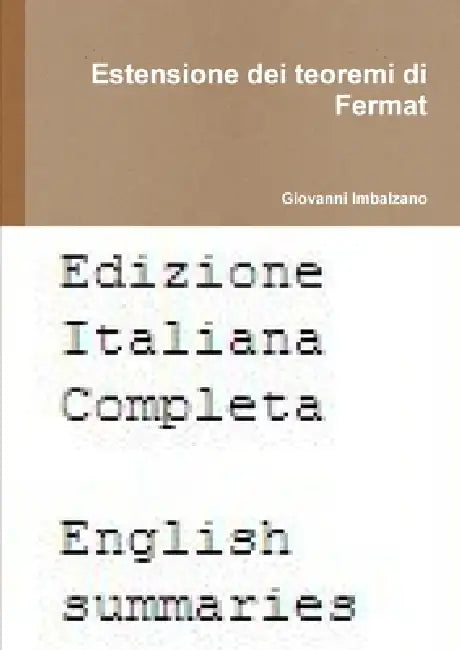 Estensione Dei Teoremi Di Fermat by Giovanni Imbalzano