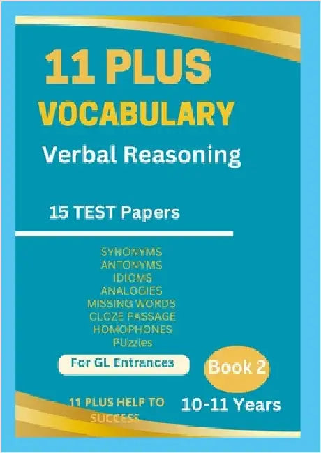 11 Plus Vocabulary Verbal Reasoning Book 2 by To Success, 11 Help