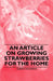 An Article on Growing Strawberries for the Home by Albert E. Wilkinson