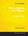 10 Variations in F Major D.156 - For Solo Piano (1815) by Franz Schubert