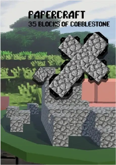 Papercraft 35 Blocks of Cobblestone by Edition, Tcorporation