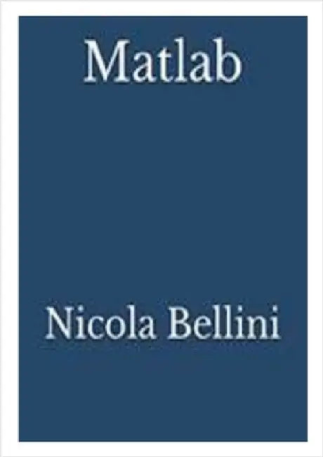 Matlab by Bellini, Nicola