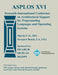 Asplos XVI by Asplos Conference Committee