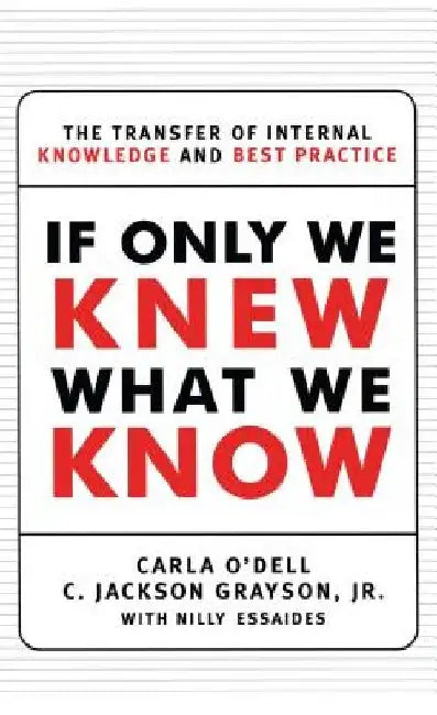 If Only We Knew What We Know: The Transfer of Internal Knowledge and Best Practice by C. Jackson Grayson