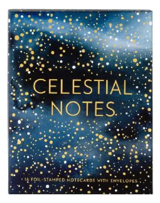 Celestial Notes: 16 Foil-Stamped Notecards with Envelopes (Celestial Star Stationery, Space and Galaxy Watercolor Blank Notecards) by Yao Cheng