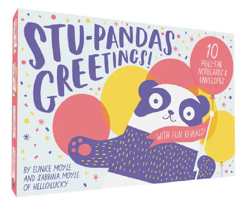 Stu-Pandas Greetings! 10 Pull-Tab Cards & Envelopes by Eunice Moyle