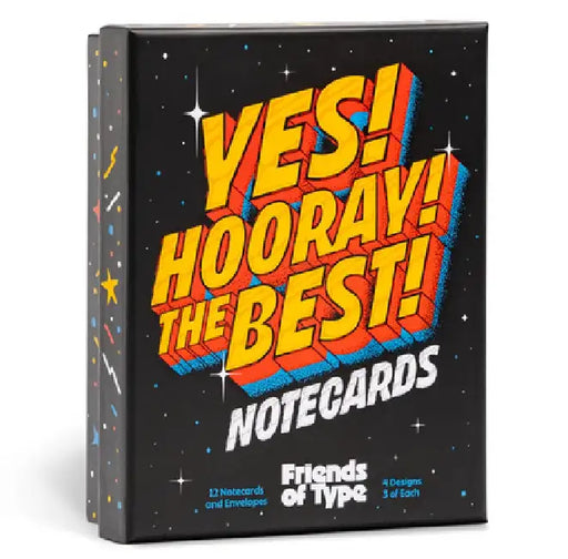 Yes! Hooray! the Best! a Notecard Collection by Friends of Type by Jason Wong