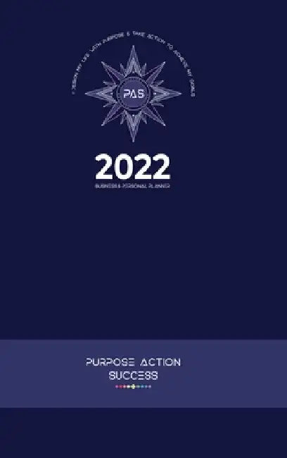 11-in-1 2022 PLANNER 6x9" 24-Hour Time Slots Personal Business 24 Hour Planner Daily Diary Hardcover Matte Finish Purpose Action Success V4 Navy Plann by Marie-Berdine Steyn