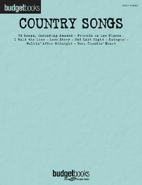 Country Songs: Budget Books by Hal Leonard Corp