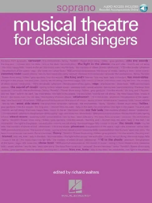 Musical Theatre for Classical Singers: Soprano Book/Online Audio by Hal Leonard Corp, Richard Walters