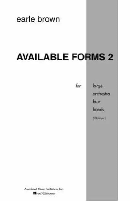 Available Forms 2: Full Score by Earle Brown