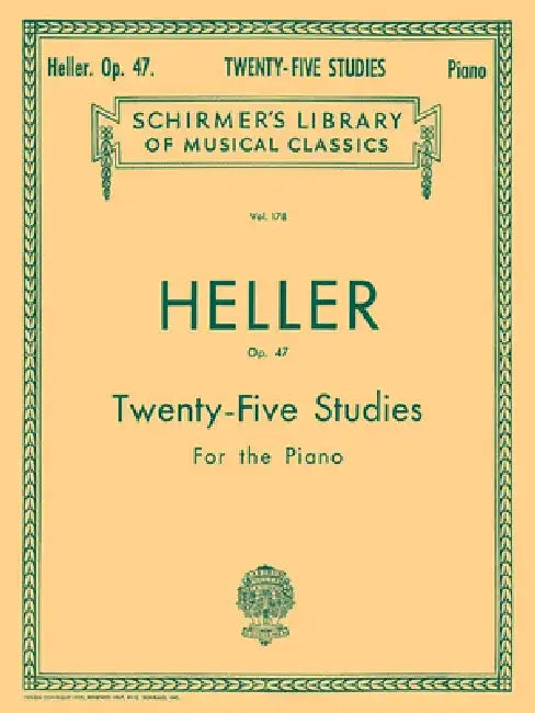 25 Studies for Rhythm and Expression, Op. 47: Schirmer Library of Classics Volume 178 Piano Technique by Stephen Heller